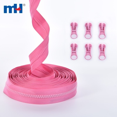 #5 Molded Tooth Zipper Long Chain