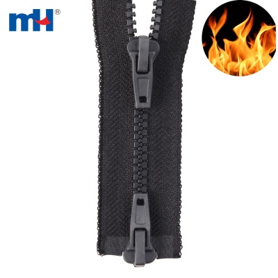 #5 Two-ways Plastic Aramid Fire-retardant Zippers
