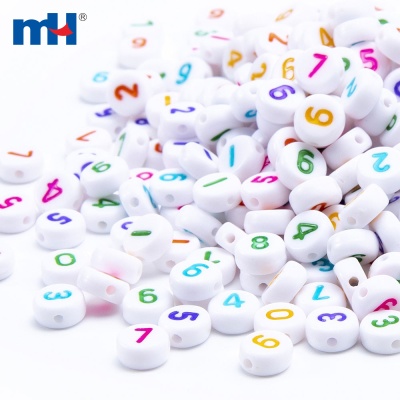 Flat Round Acrylic Beads