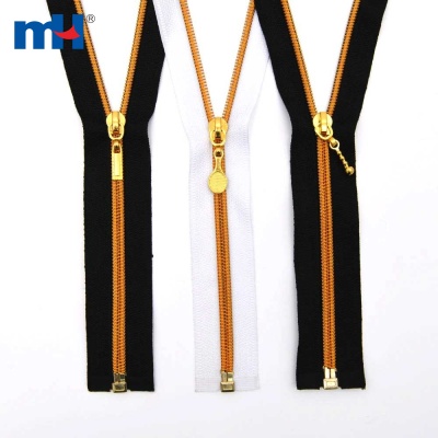 No.5 Nylon Gold Teeth Zipper 60cm