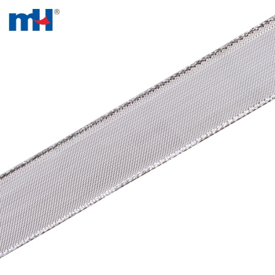 Silver Metallic Edge Ribbon