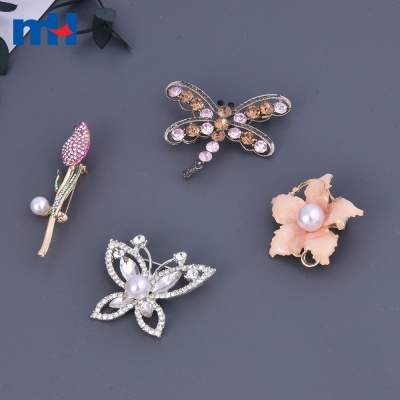 Silver Pearl Brooch Pin