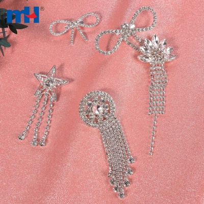 Silver Rhinestone Brooch
