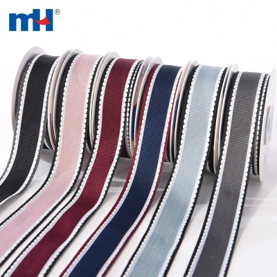 Striped Polyester Woven Ribbon