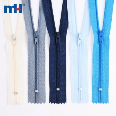 #3 4 Cords Nylon Locking Zipper