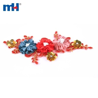 3D Flower Embroidery Lace Patch