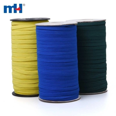 6mm 8 cords Colored Flat Elastic Band