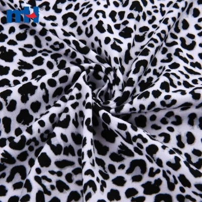 95% Polyester 5% Spandex Leopard Printed 4 Way Stretch Fabric