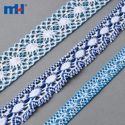 Blue Crochet Lace Trim