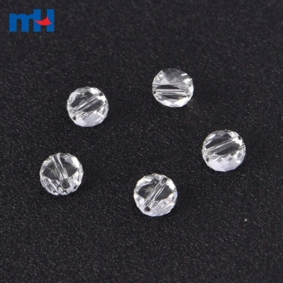 8mm Crystal Clear Glass Beads