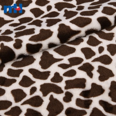 Double Sided Leopard Printed Flannel Fabric