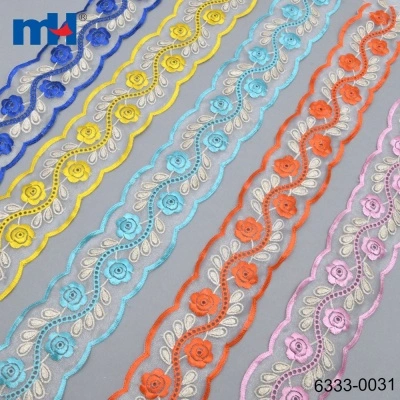 Embroidered Tulle Edge Lace Trims