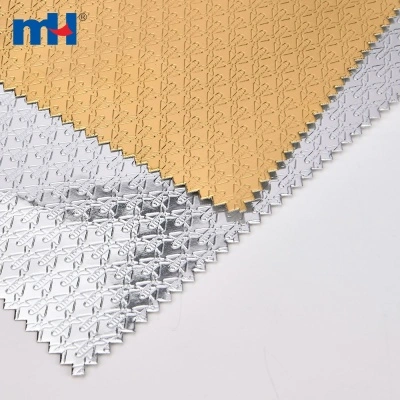 Gold/Silver Embossed PU Shoe Upper Leather