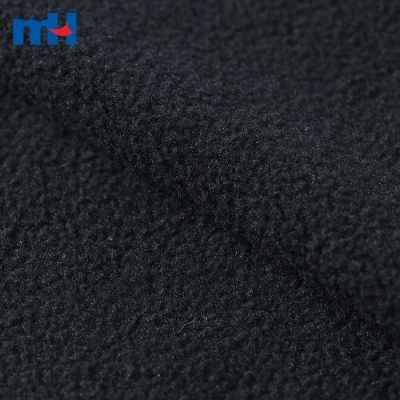 Solid Black Polar Fleece Fabric