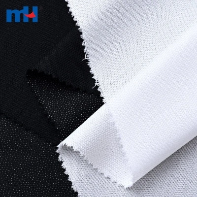 Polyester Twill Woven Fusible Interlining Fabric with PA