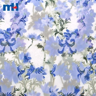 Organza Print Embroidery Fabric