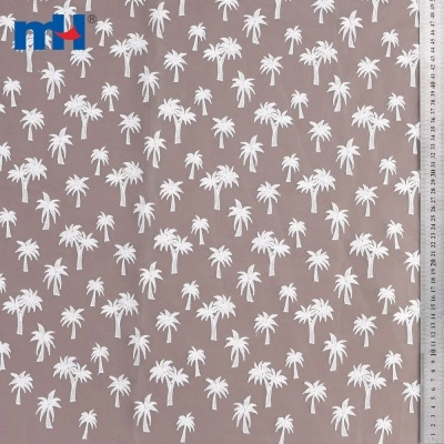 White Embroidered Organza Fabric